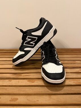 New Balance 480 Unisex Black and White Sneakers